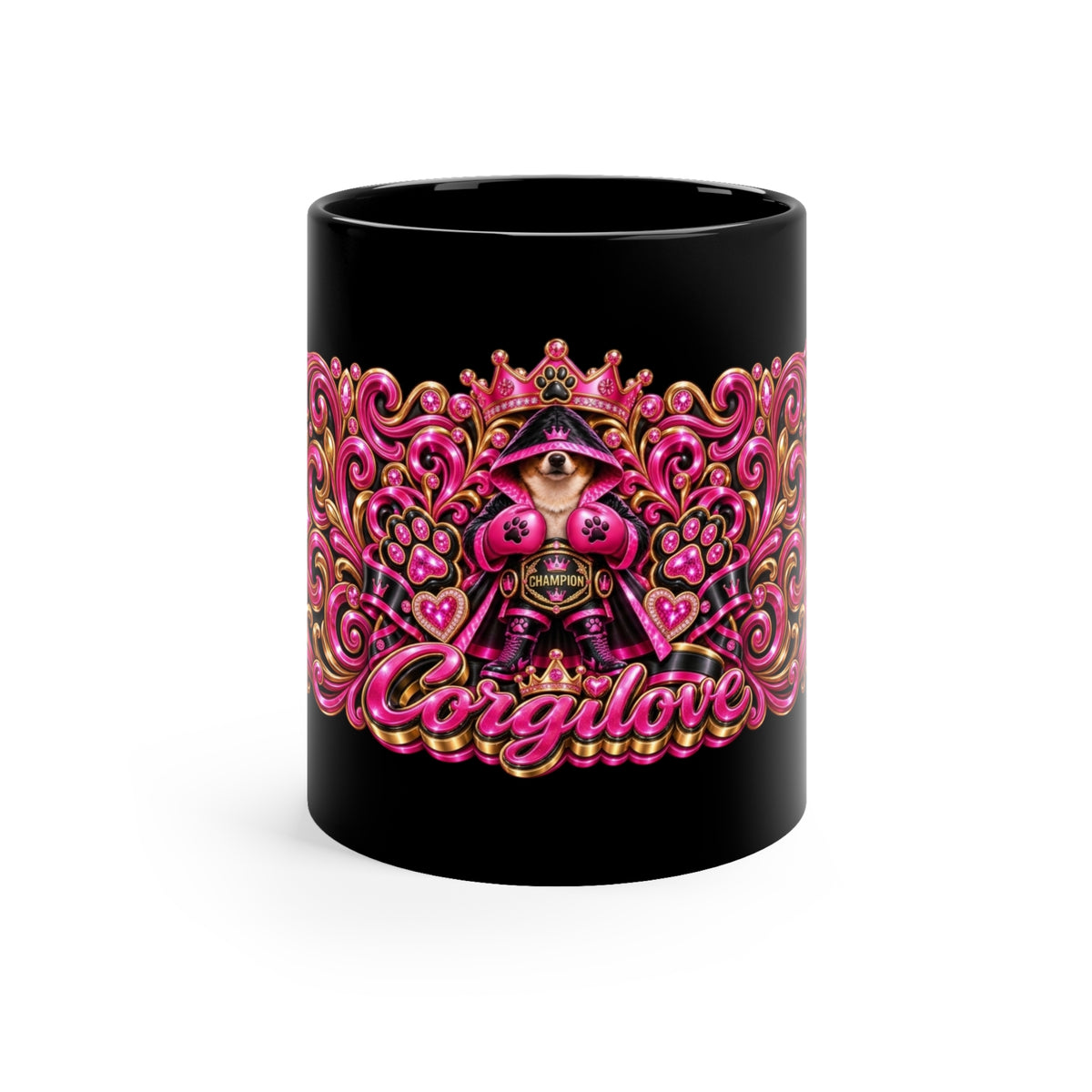 Black Coffee Mug, 11oz
